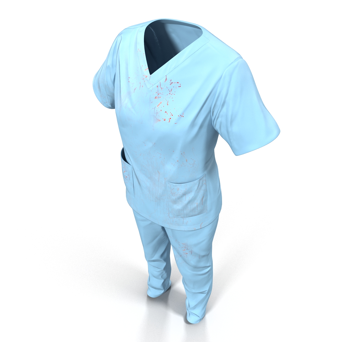 Female Surgeon Dress 12 with Blood 3D model