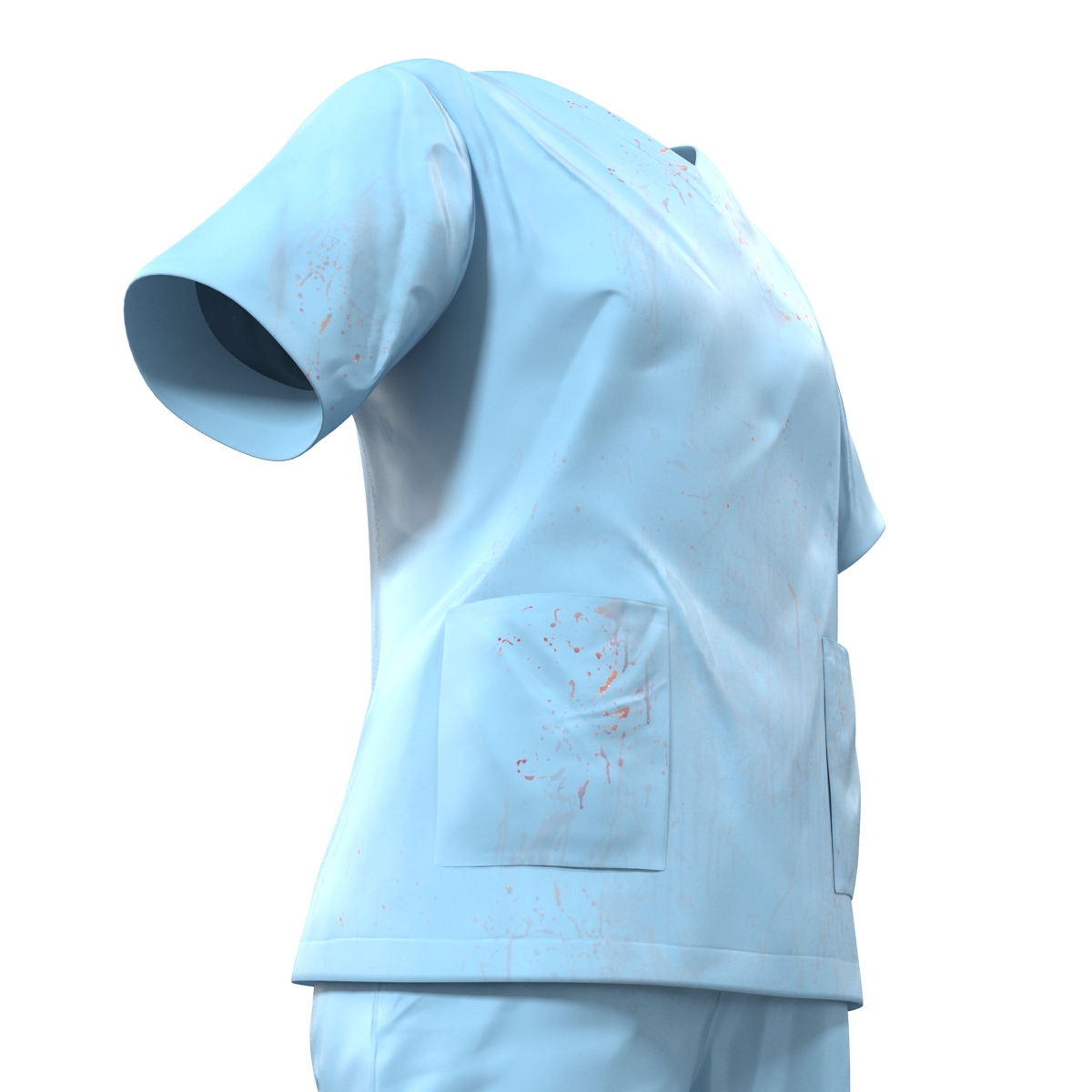 Female Surgeon Dress 12 with Blood 3D model