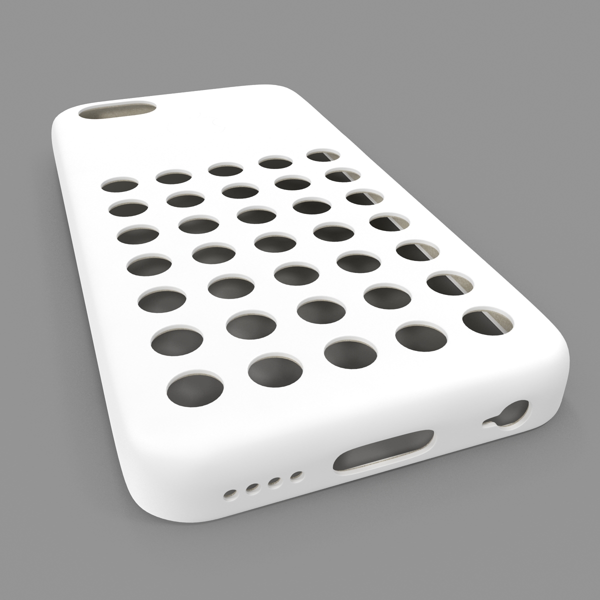 3D model iPhone 5c Case White