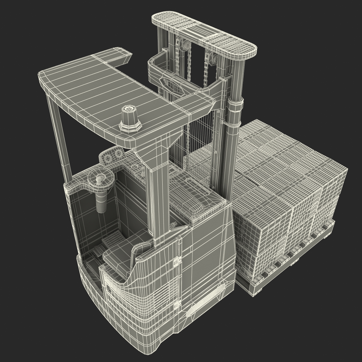 Rider Stacker Red and Pallet Set 3D