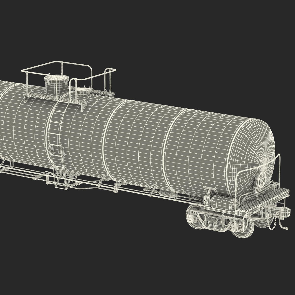 Railroad Tank Car 3 3D model