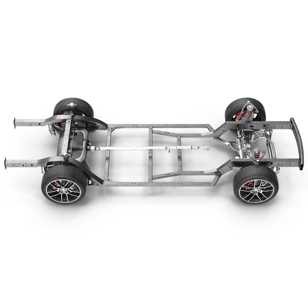 Sedan Chassis Drivetrain 3D model