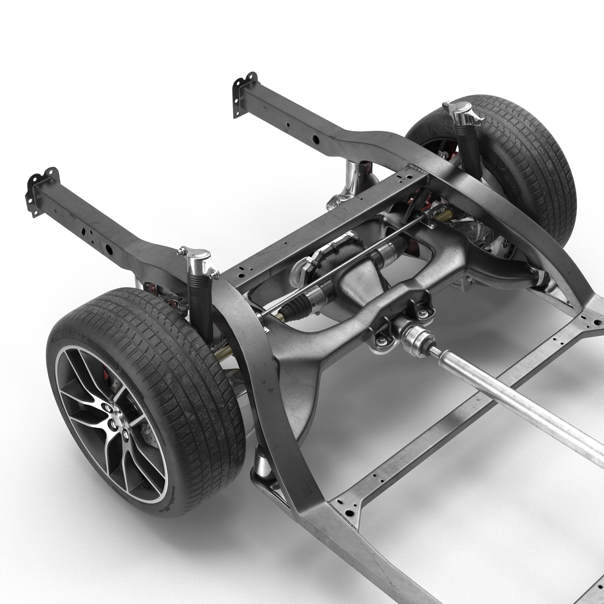 Sedan Chassis Drivetrain 3D model