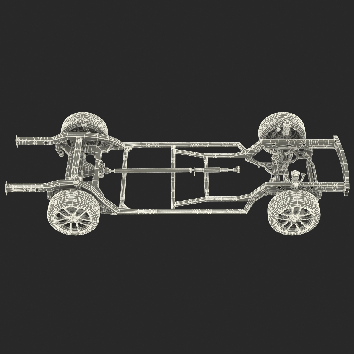 Sedan Chassis Drivetrain 3D model