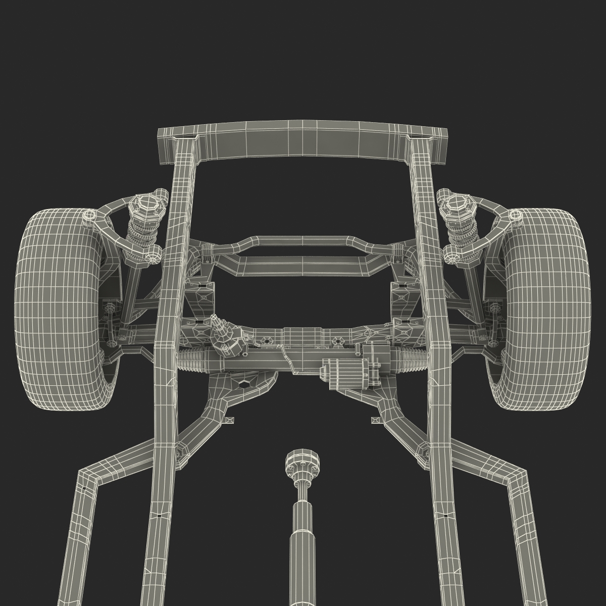 Sedan Chassis Drivetrain 3D model