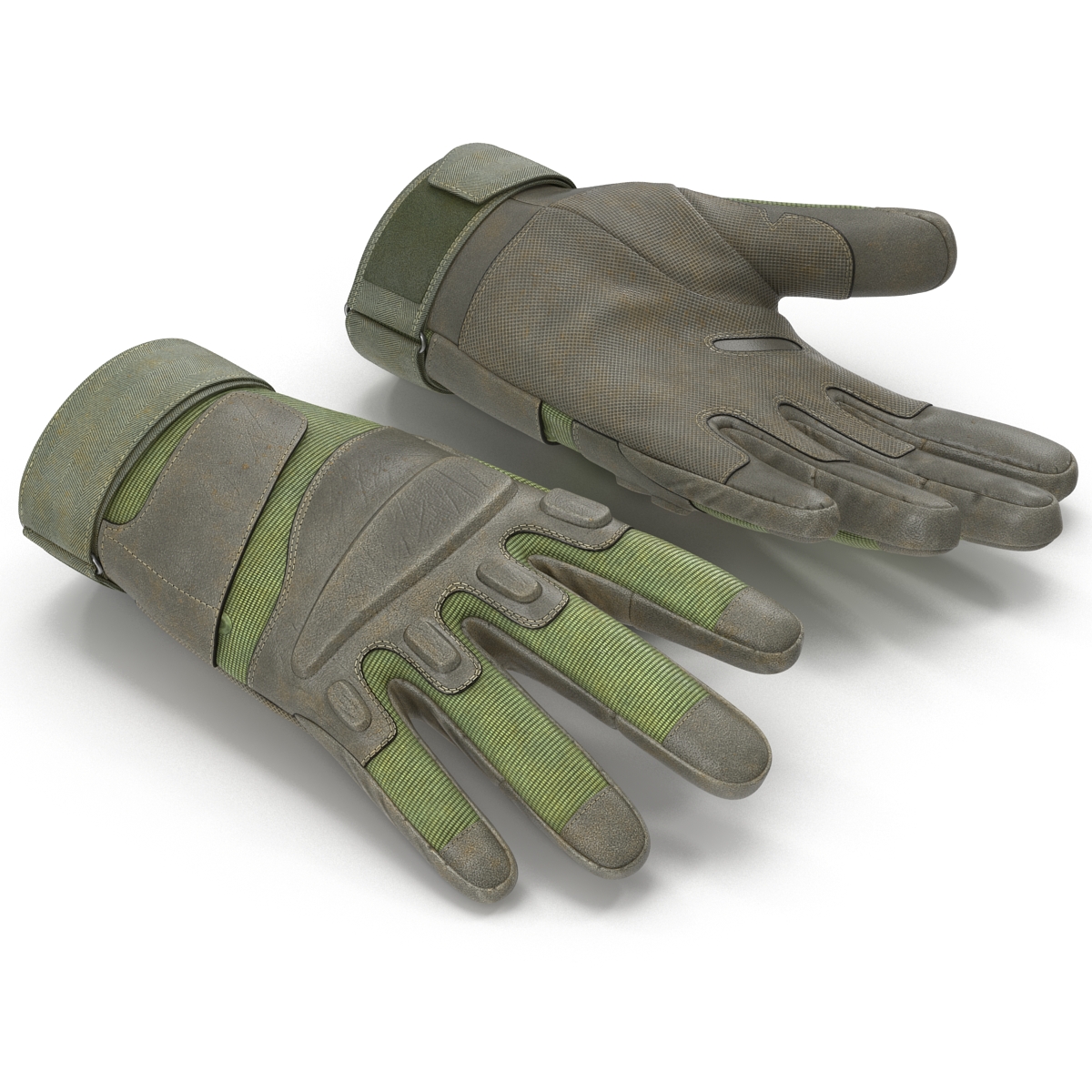 3D US Soldier Gloves Green model