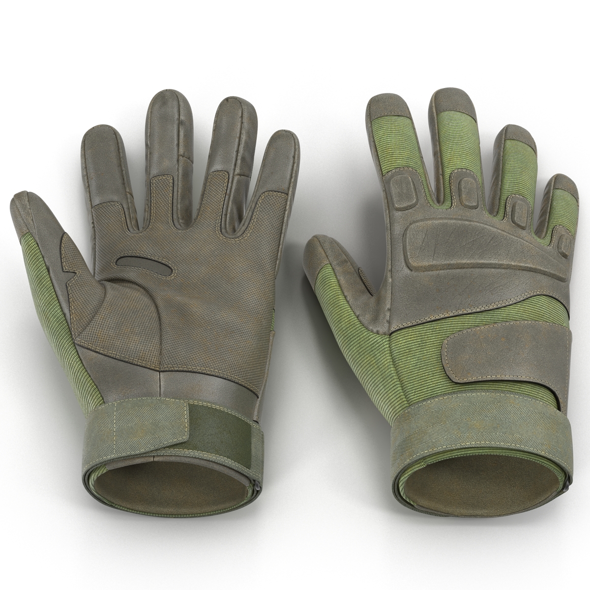 3D US Soldier Gloves Green model