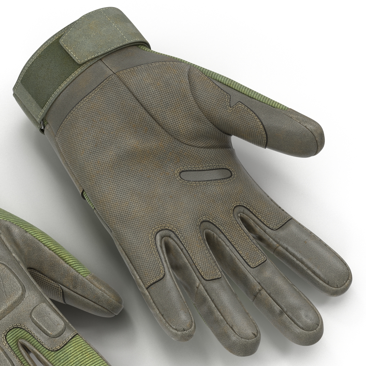 3D US Soldier Gloves Green model