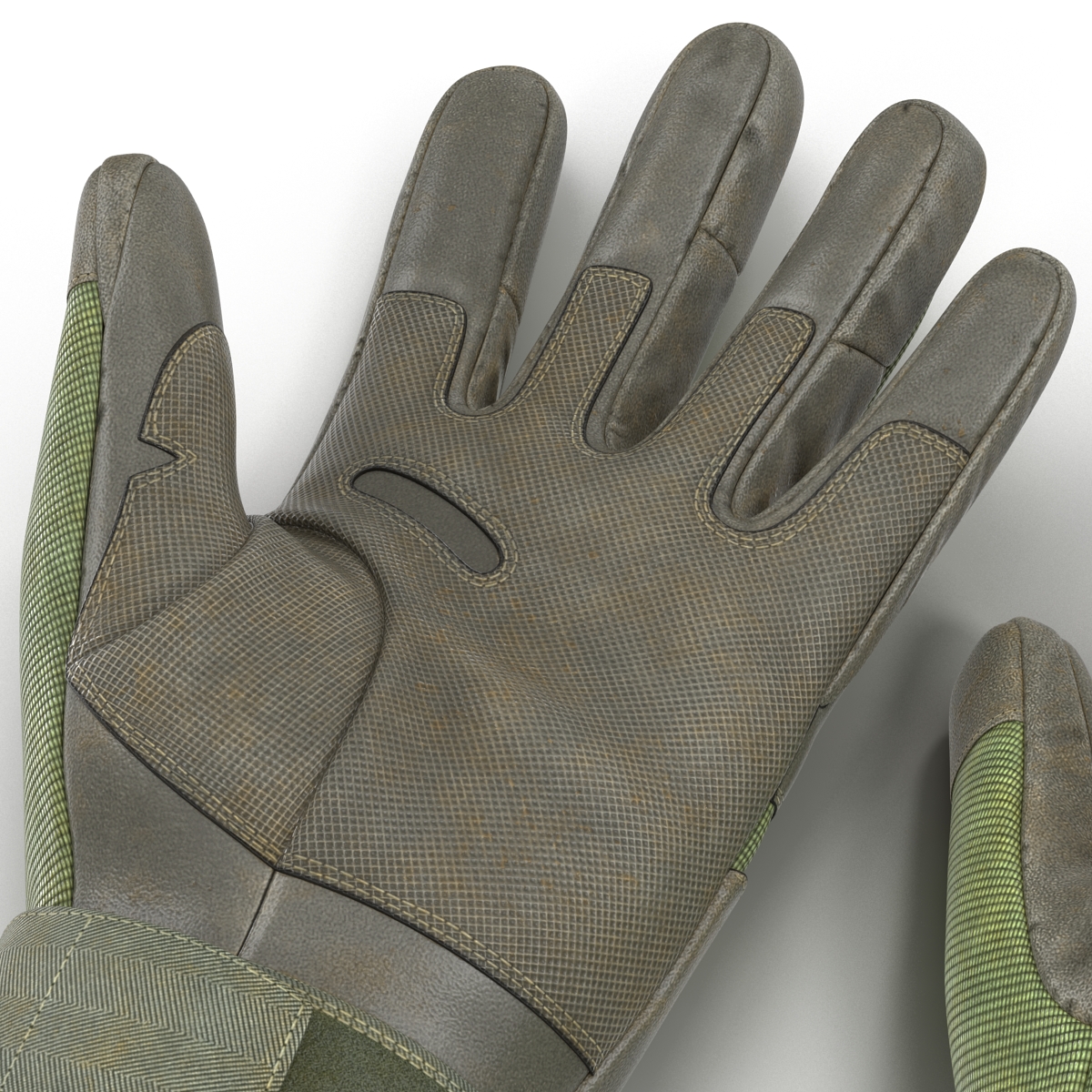 3D US Soldier Gloves Green model