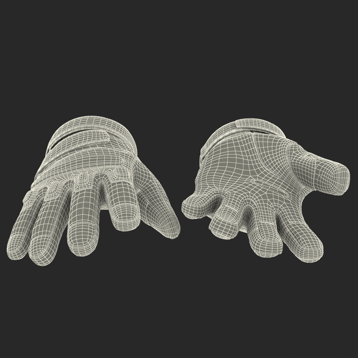 3D US Soldier Gloves Green model