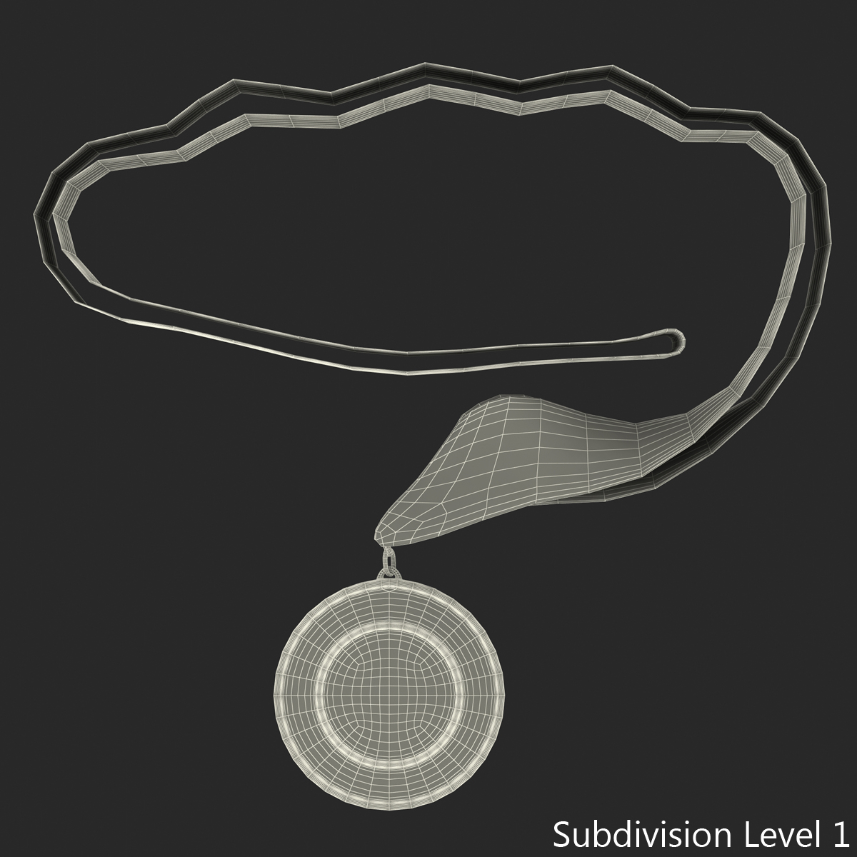 3D model Award Medal 4 Bronze