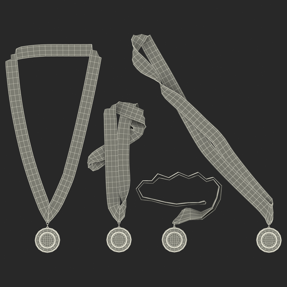 3D Award Medals Set 2 model