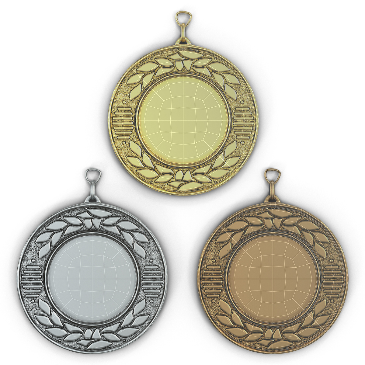 3D Award Medals Set 3 model