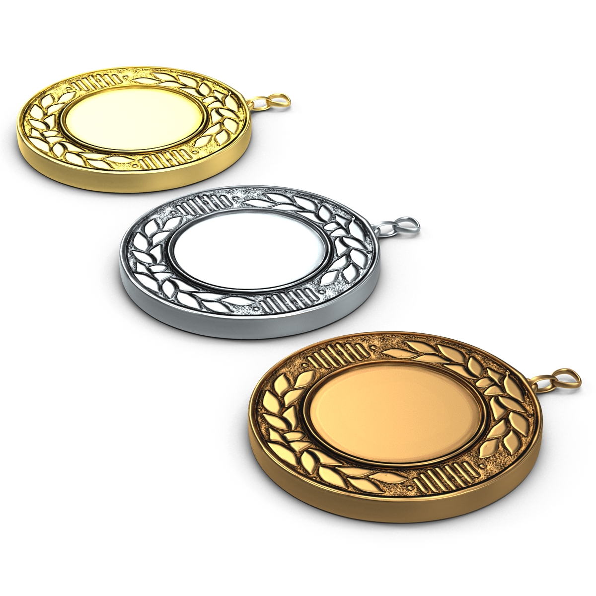 3D Award Medals Set 3 model