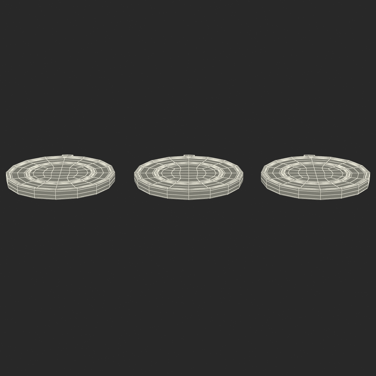 3D Award Medals Set 3 model