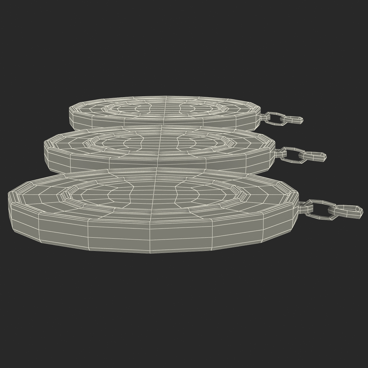 3D Award Medals Set 3 model