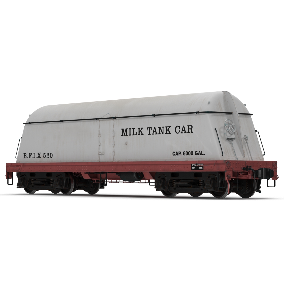 3D Milk Tank Car model