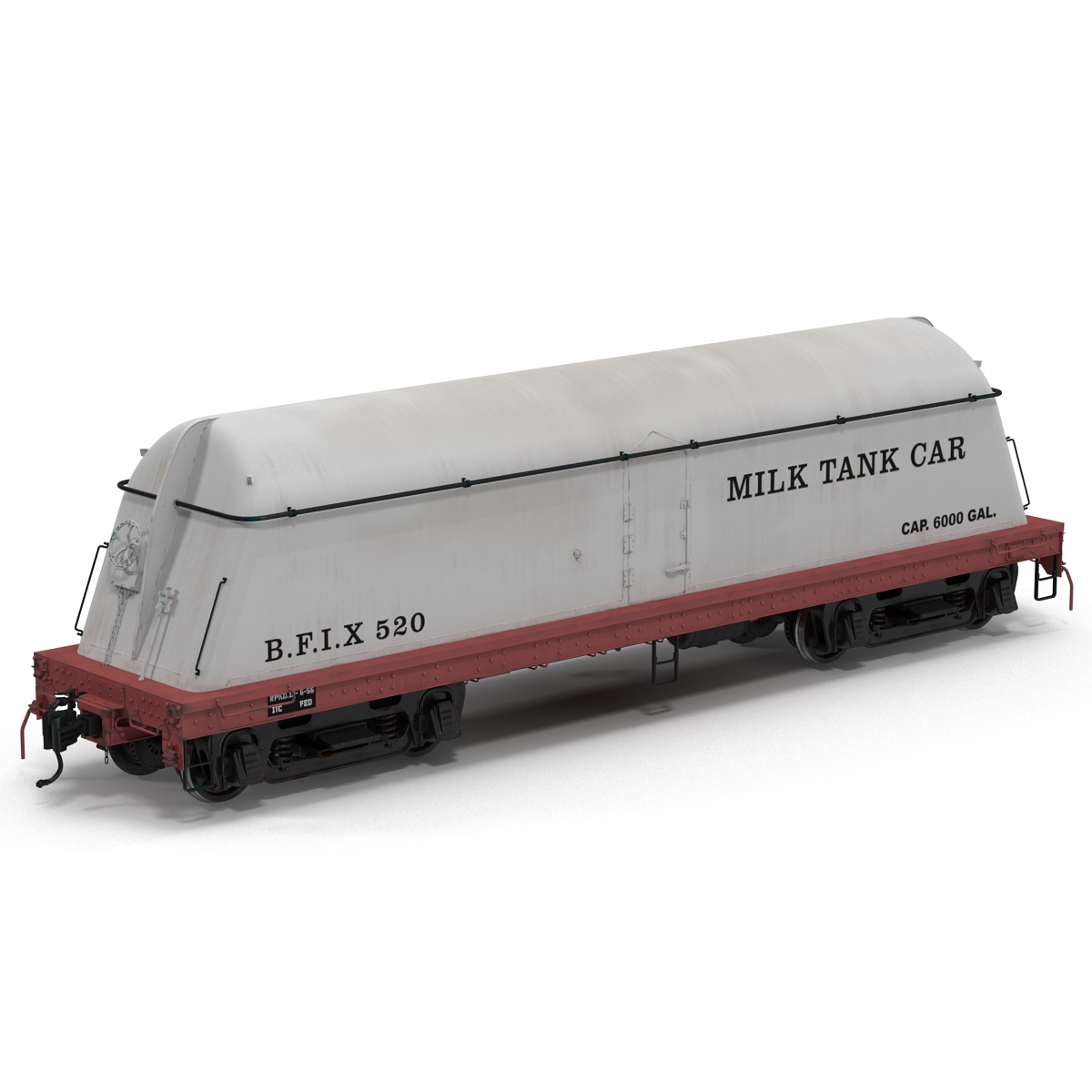 3D Milk Tank Car model