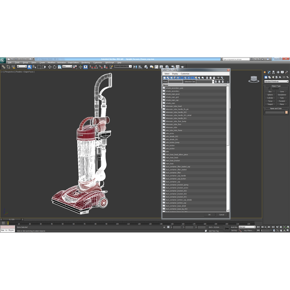 Upright Vacuum Cleaner 3D