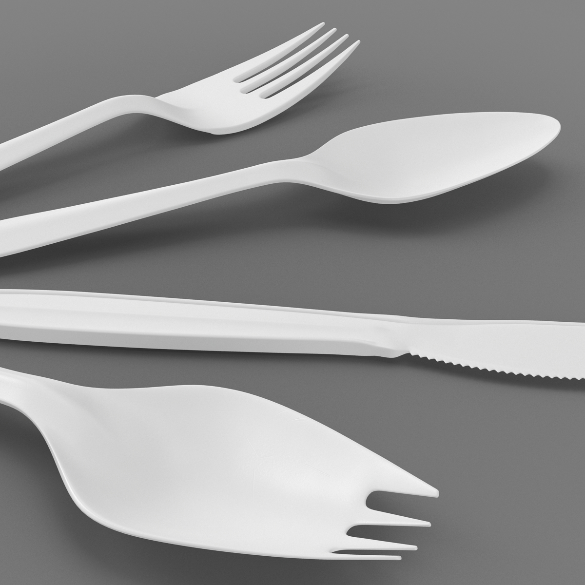 Plastic Cutlery Set 3D model