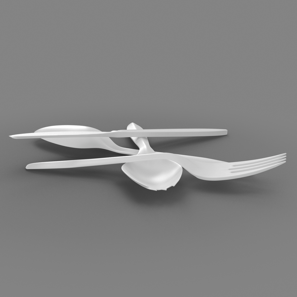 Plastic Cutlery Set 3D model