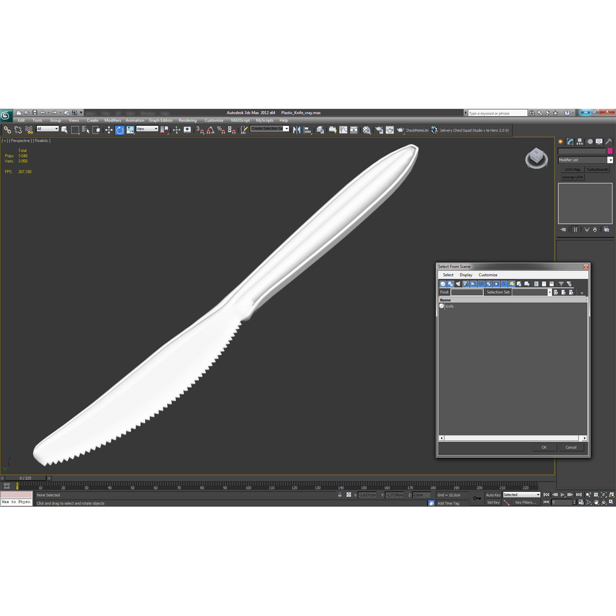 3D Plastic Knife model