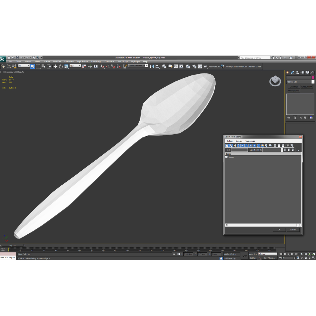 3D Plastic Spoon model