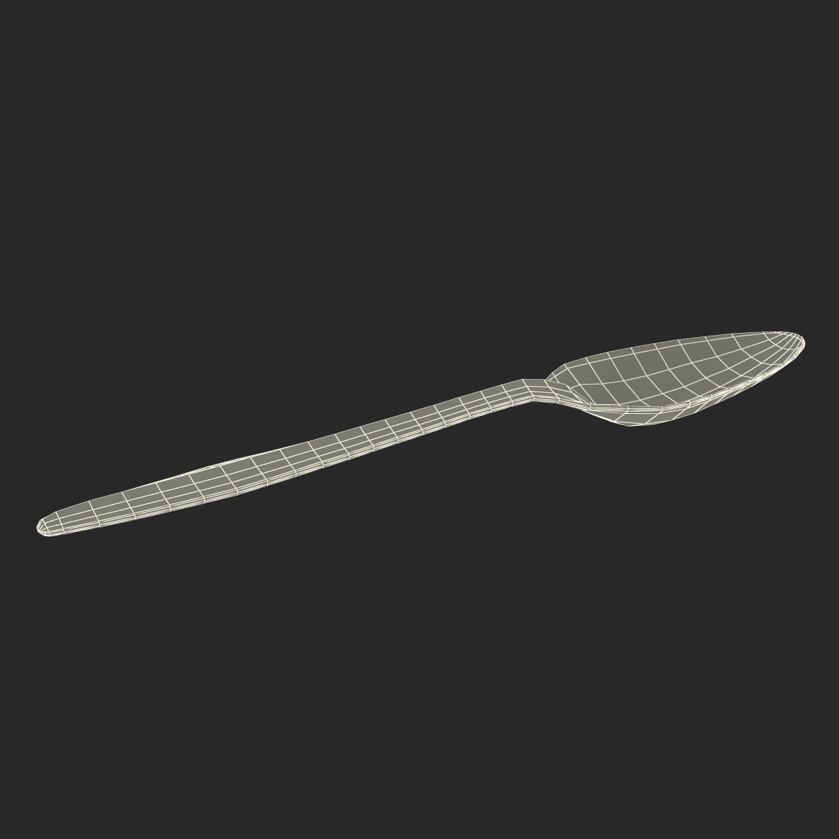 3D Plastic Spoon model