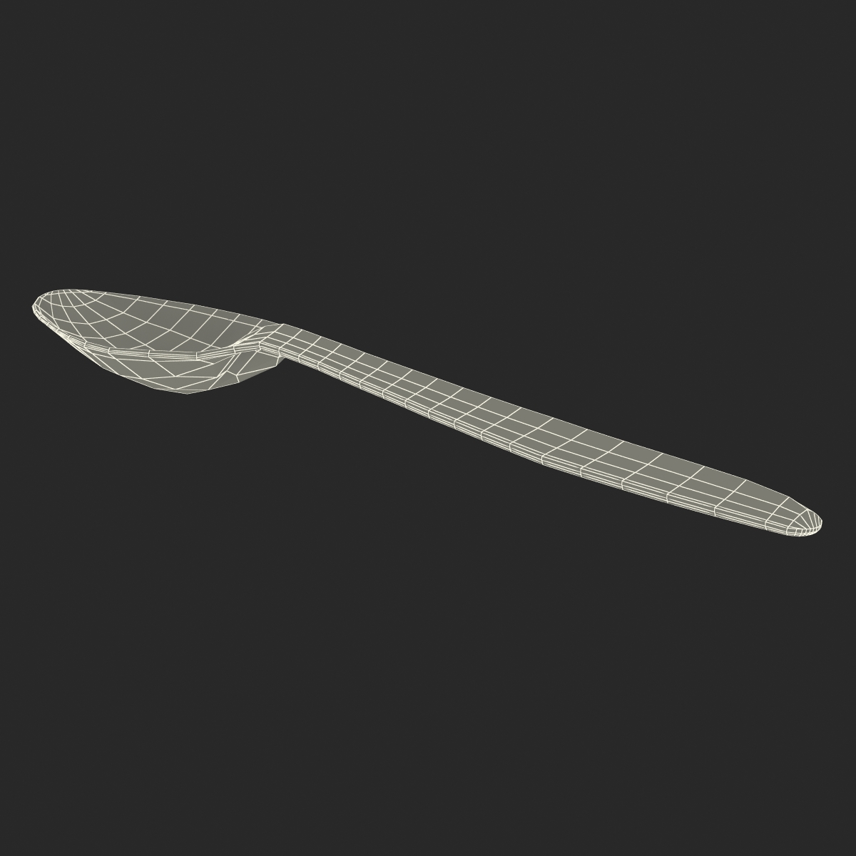 3D Plastic Spoon model