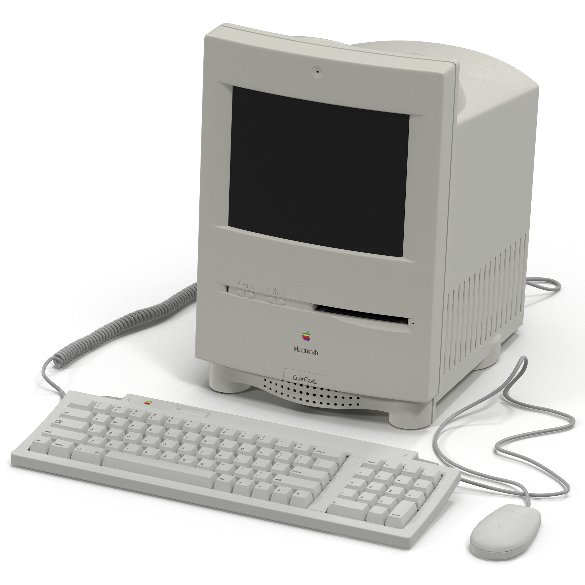 3D Apple Macintosh Color Classic Set model