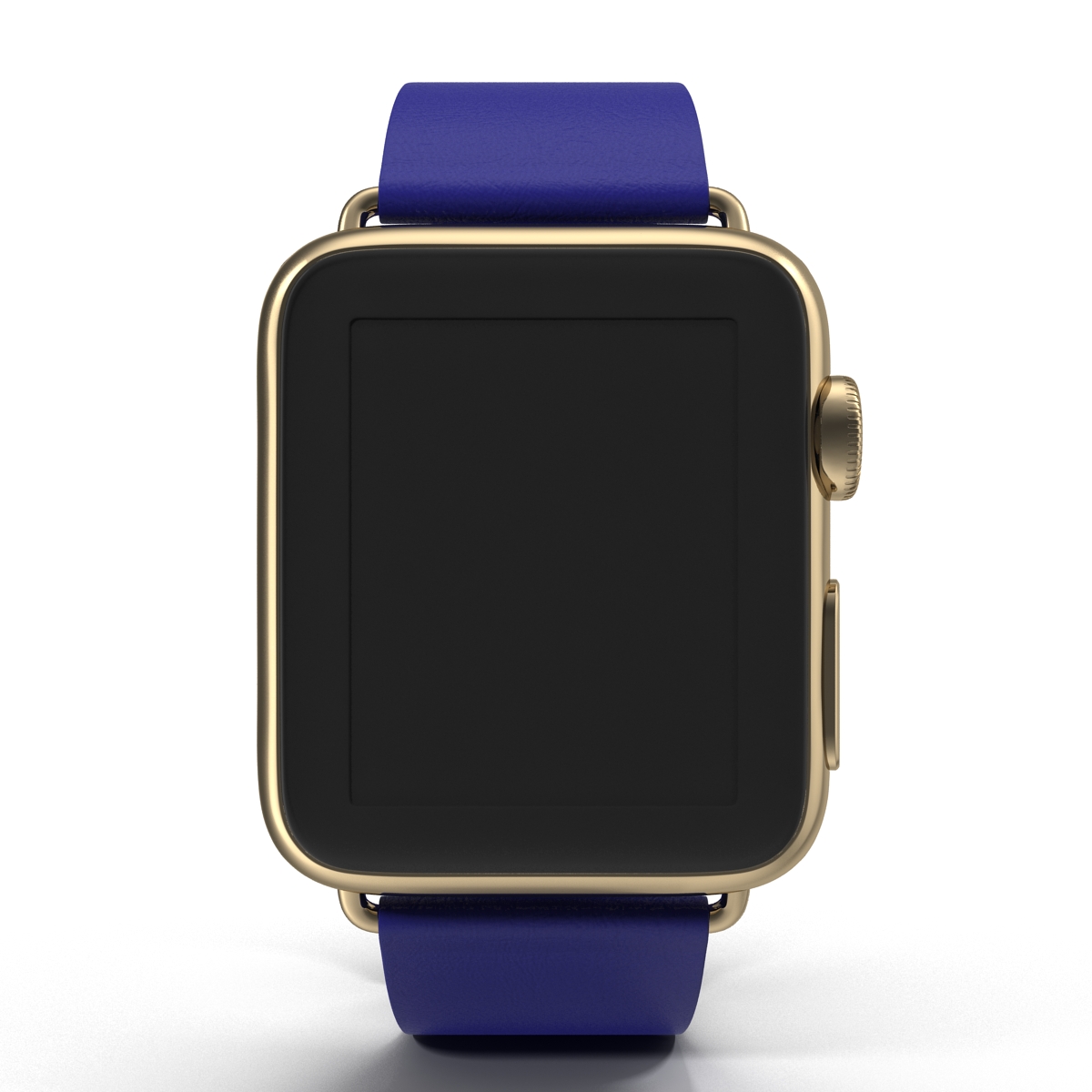 Apple Watch 38mm Gold Case with Midnight Blue Modern Buckle 3D model