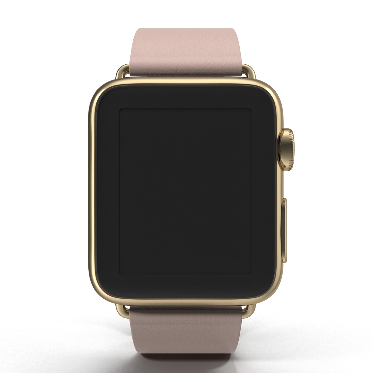 3D model Apple Watch 38mm Gold Case with Rose Gray Modern Buckle