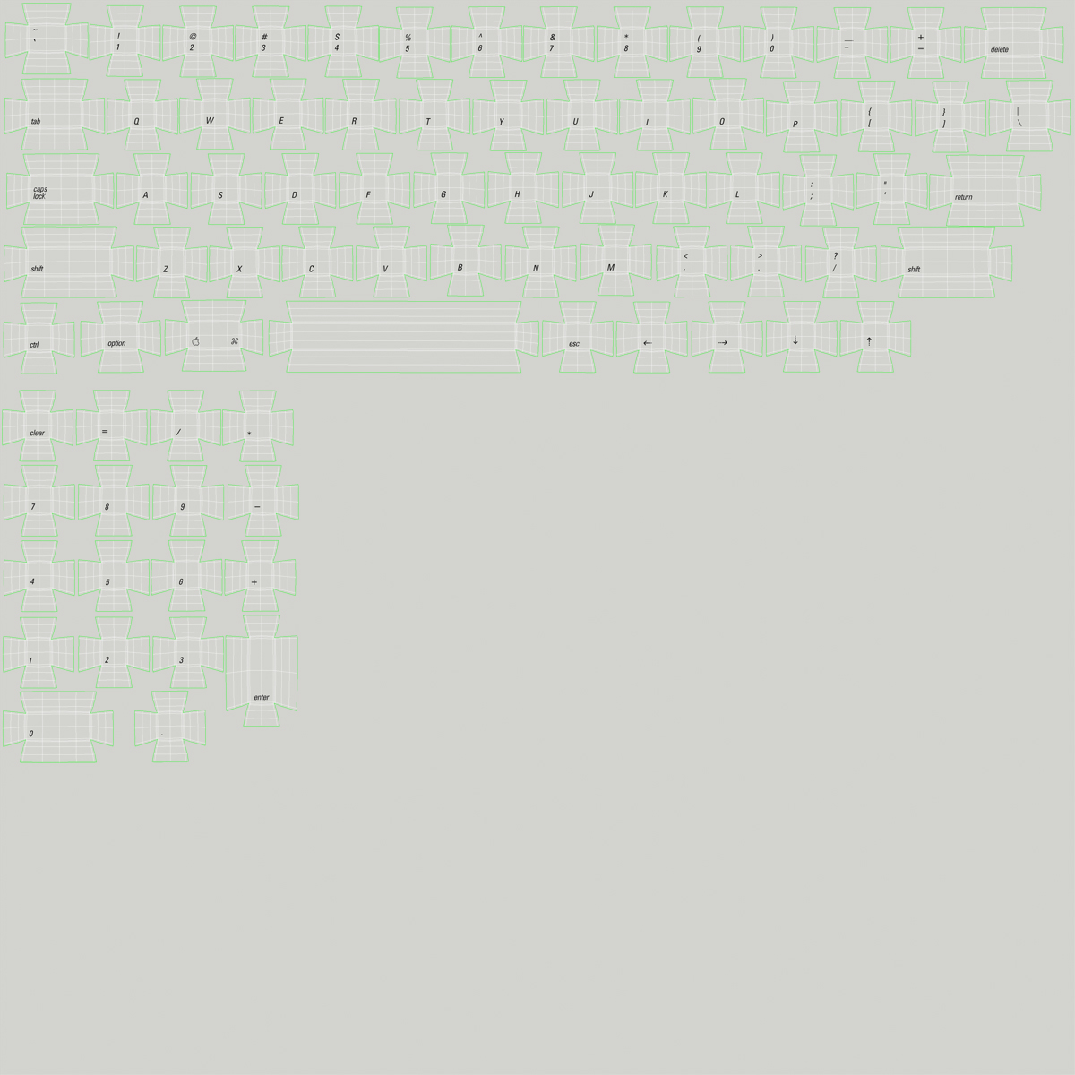 Apple Keyboard II 3D