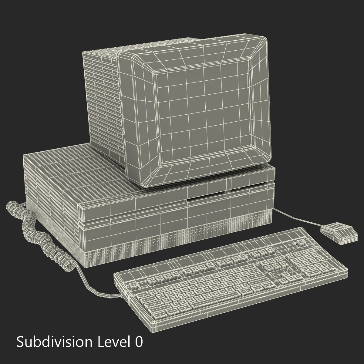 3D Apple Macintosh II model