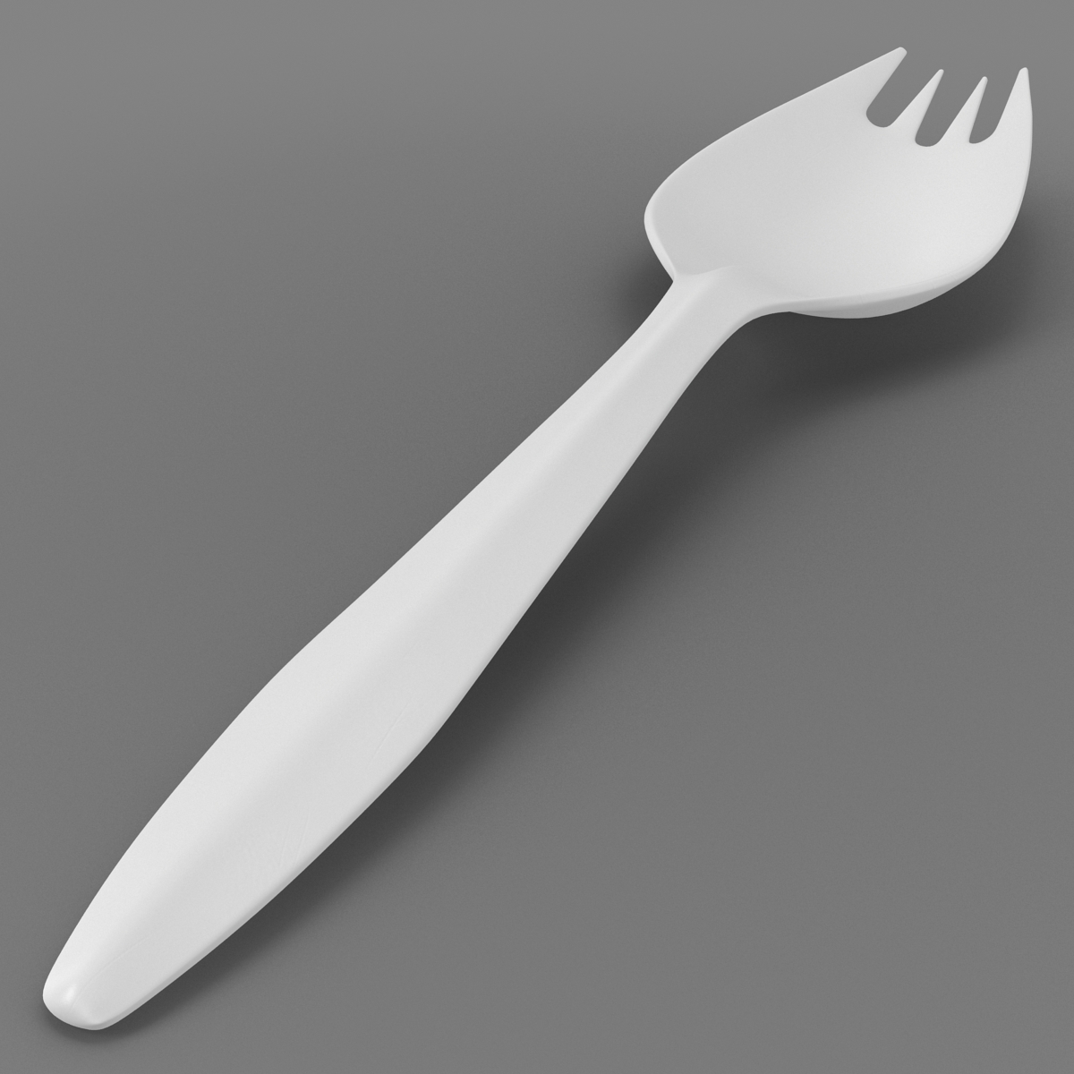 3D Plastic Spork model