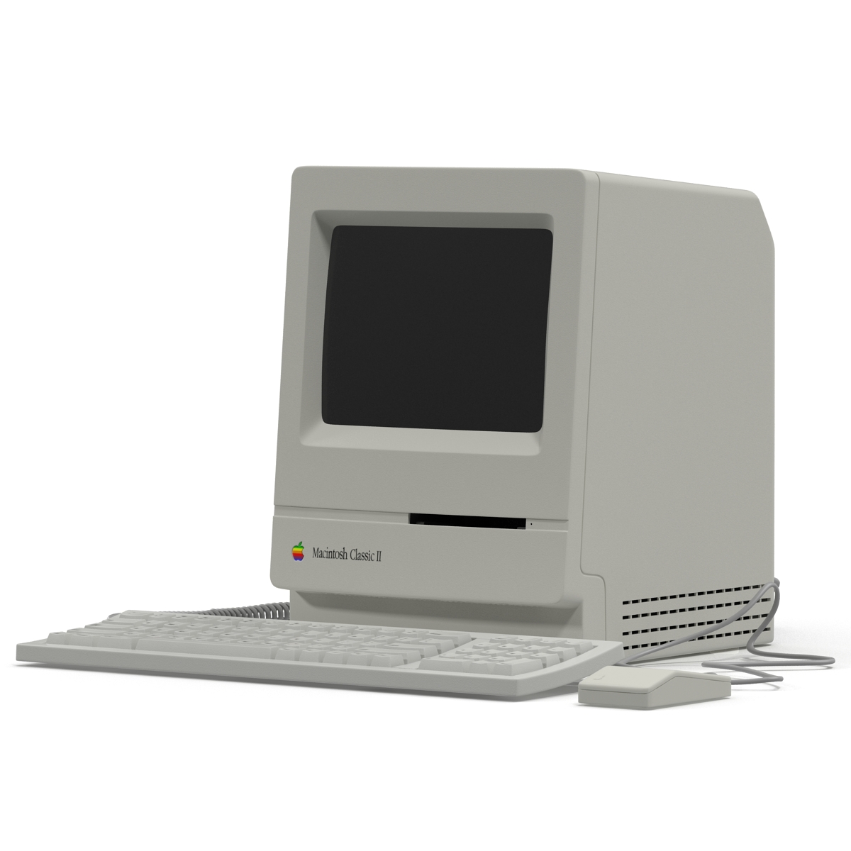 3D Apple Macintosh Classic II Desktop Computer model