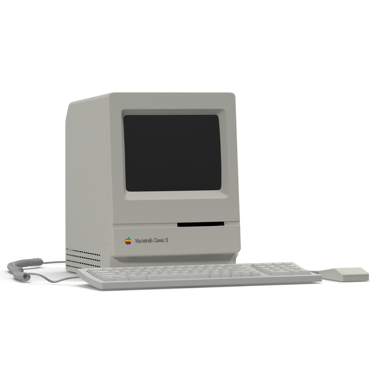 3D Apple Macintosh Classic II Desktop Computer model