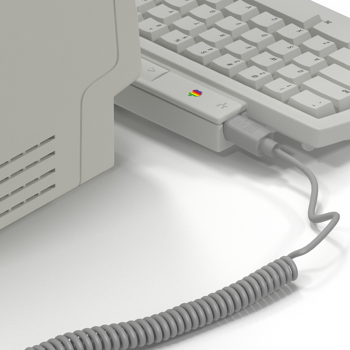 3D Apple Macintosh Classic II Desktop Computer model