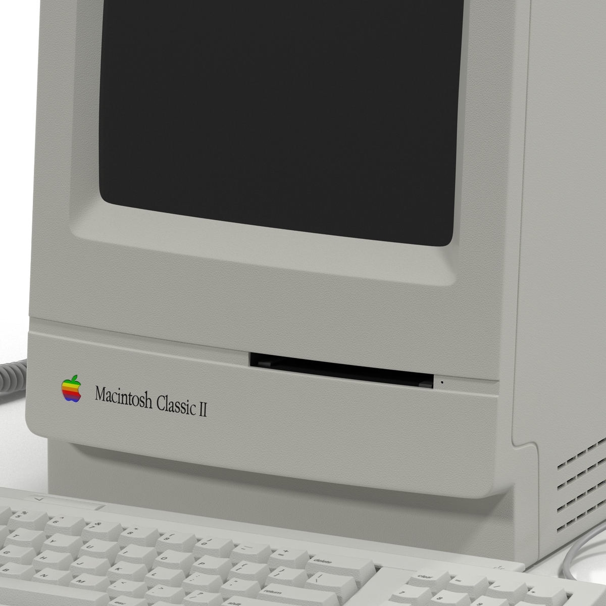 3D Apple Macintosh Classic II Desktop Computer model