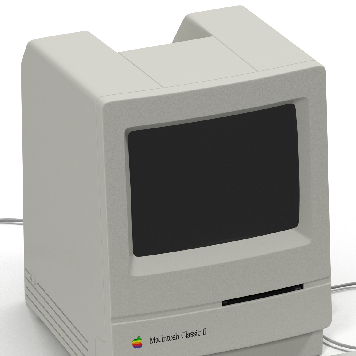 3D Apple Macintosh Classic II Desktop Computer model