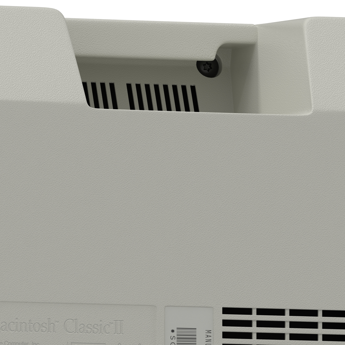 3D Apple Macintosh Classic II Desktop Computer model