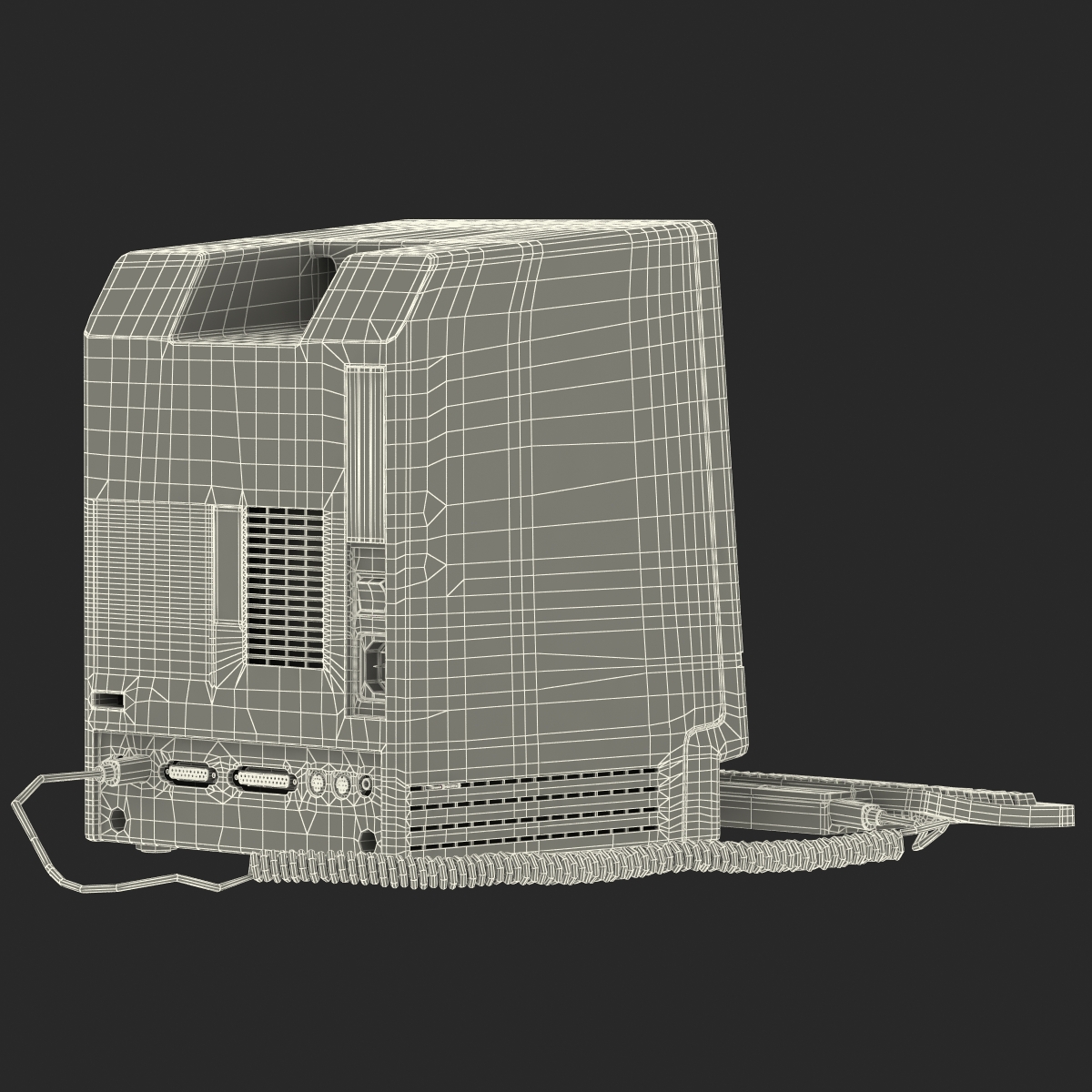 3D Apple Macintosh Classic II Desktop Computer model