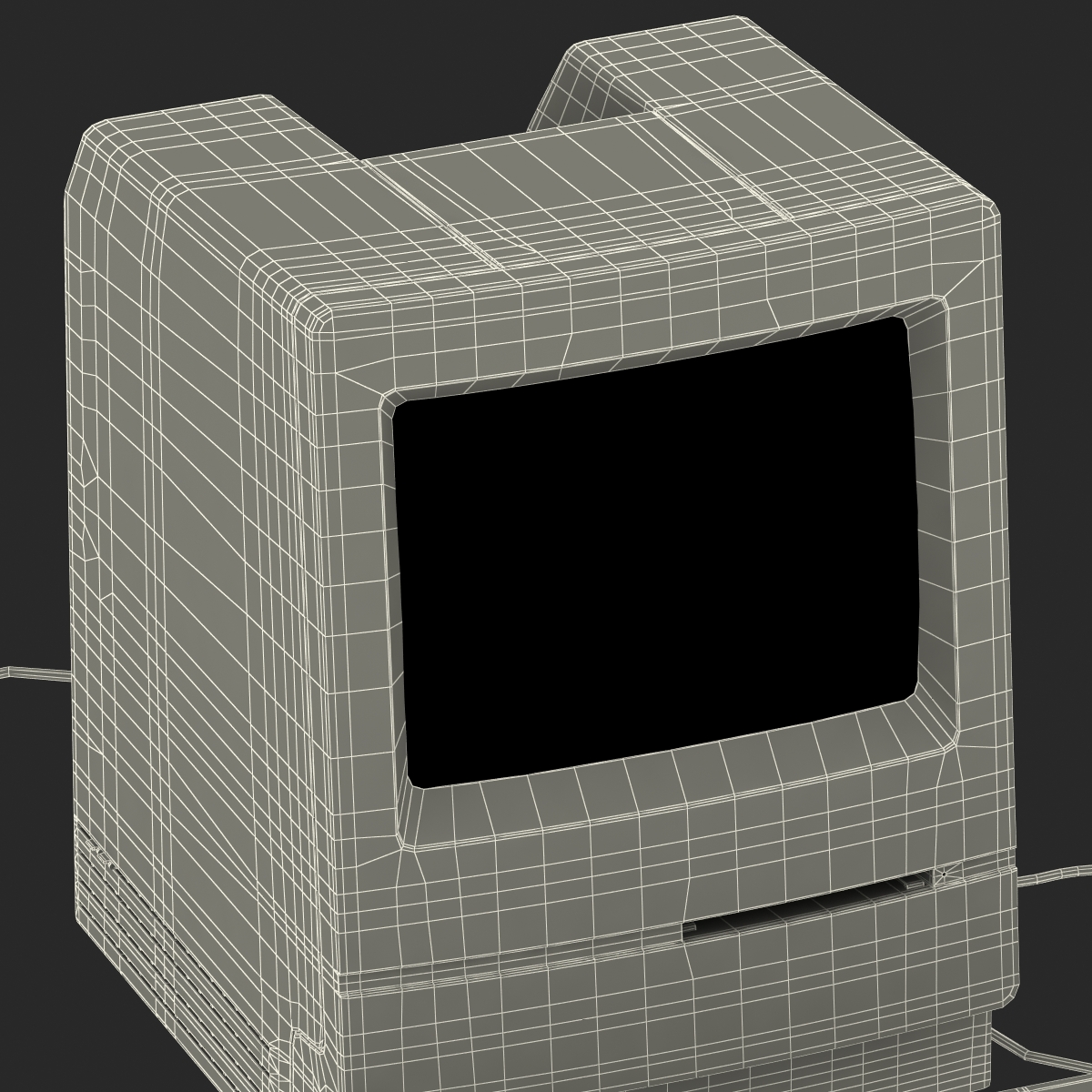 3D Apple Macintosh Classic II Desktop Computer model