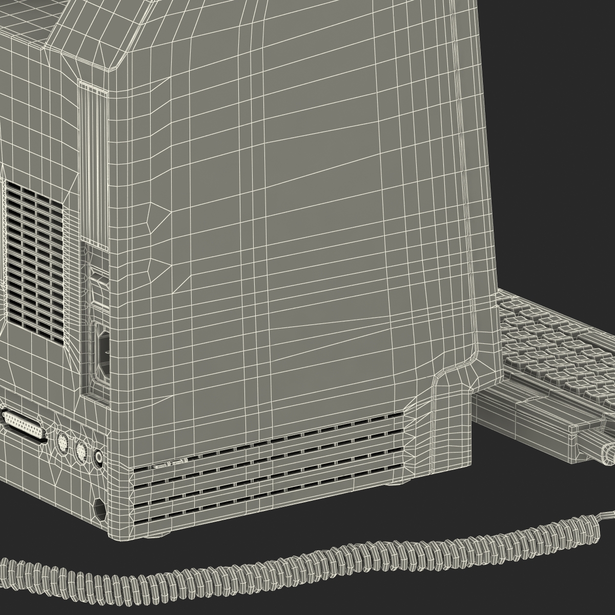 3D Apple Macintosh Classic II Desktop Computer model