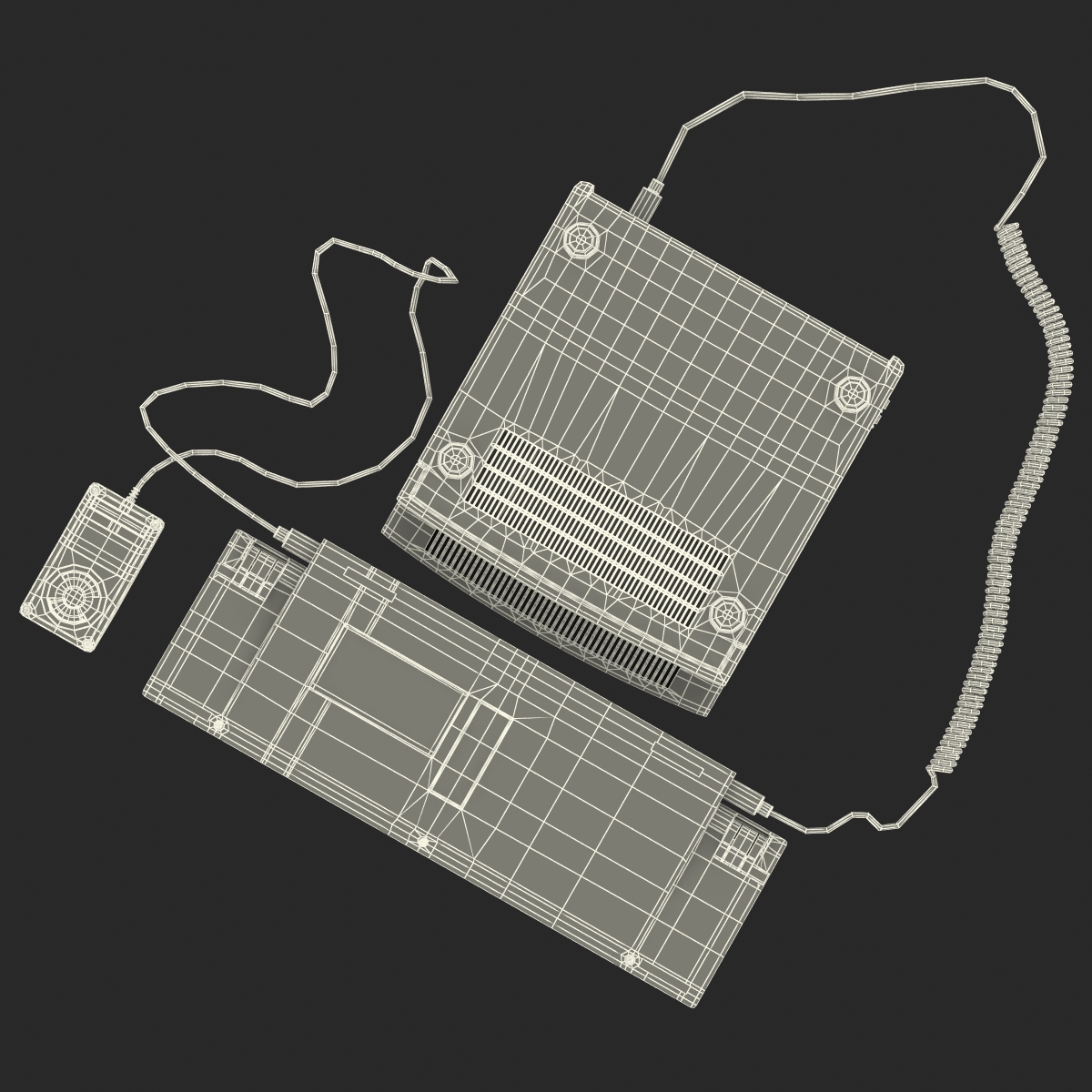 3D Apple Macintosh Classic II Desktop Computer model