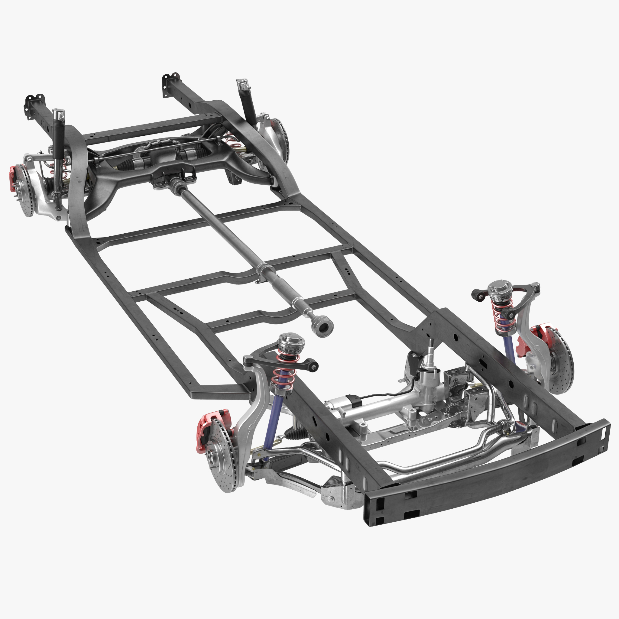 3D Sedan Chassis Drivetrain 2