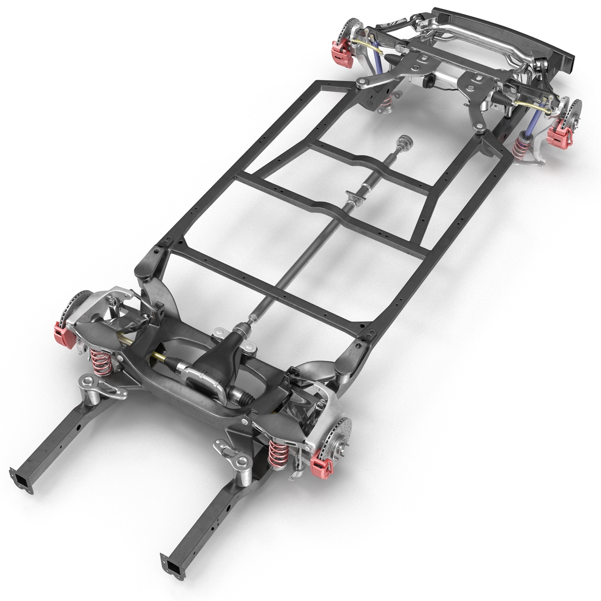 3D Sedan Chassis Drivetrain 2