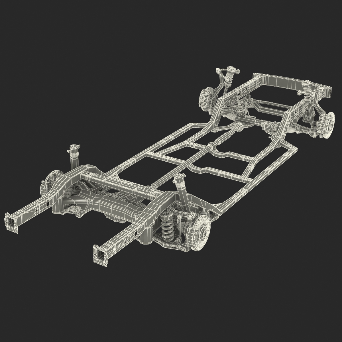 3D Sedan Chassis Drivetrain 2