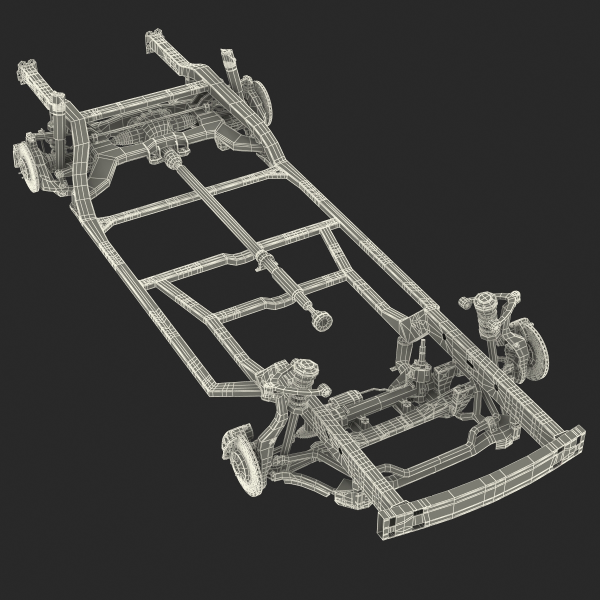 3D Sedan Chassis Drivetrain 2