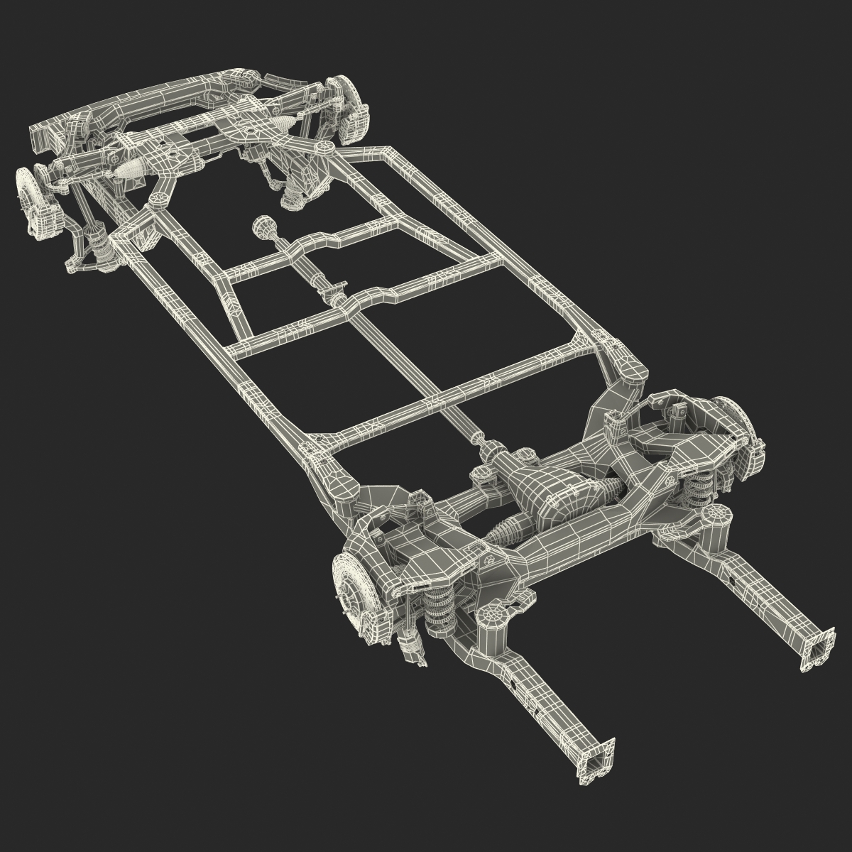 3D Sedan Chassis Drivetrain 2